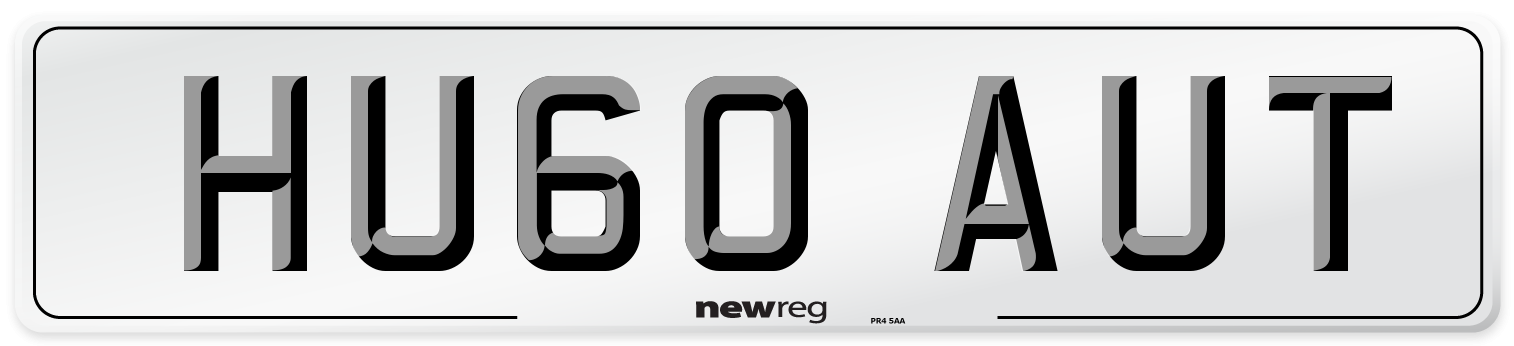 HU60 AUT Number Plate from New Reg